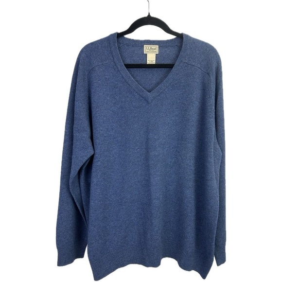 L.L. Bean Lambswool Men’s V-Neck Sweater Size XL - Picture 1 of 5